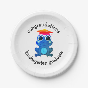 Assiettes En Carton Cute Frog Custom Kindergarten Graduation