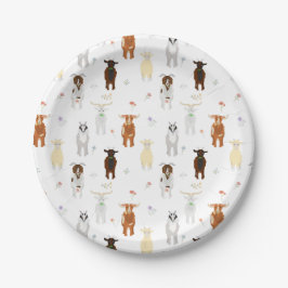 Assiettes En Carton Cute Goats Farm Animals