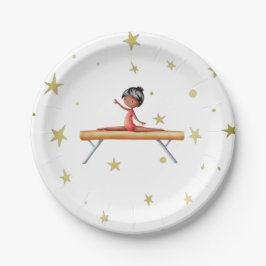 Assiettes En Carton Cute Gymnastique Black Girl Anniversaire
