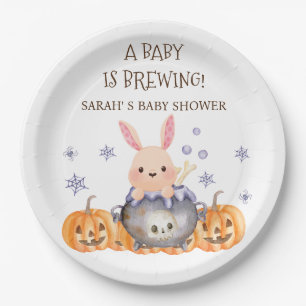 Assiettes En Carton Cute Halloween Cauldron Baby brasse douche