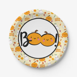 Assiettes En Carton Cute Halloween Party Boo Citrouille et Plaques fan