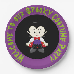 Assiettes En Carton Cute Halloween Vampire Boy Halloween Party