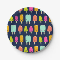 Cute Happy Fruit Popsicle Kawaii Face Plaque de pa