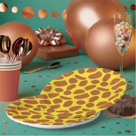 Assiettes En Carton Cute jaune girafe peau douce motif