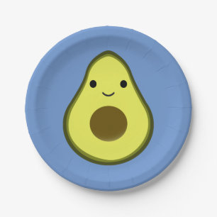 Assiettes En Carton Cute Kawaii Avocado