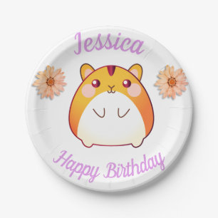 Assiettes En Carton Cute Kawaii Hamster personnalisé