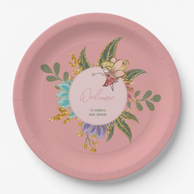 Assiettes En Carton Cute Little Fairy Wonderland Magique Woodland (Devant)