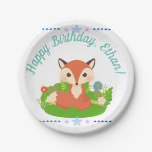 Assiettes En Carton Cute Little Fox