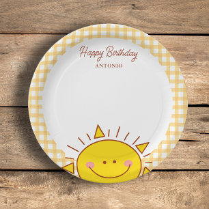 Assiettes En Carton Cute Little Sunshine Enfants Bonne fête d'annivers