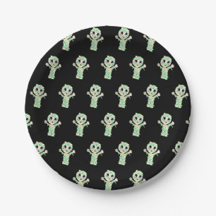 Assiettes En Carton Cute Mummy Halloween Party