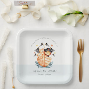 Assiettes En Carton Cute Nautical Pirate Ship Lion Cub Anniversaire de