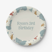 Cute Ocean Animaux Anniversaire Fête Gâteau