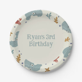 Assiettes En Carton Cute Ocean Animaux Anniversaire Fête Gâteau