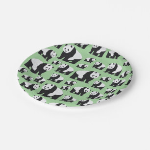 Assiettes En Carton Cute Panda Motif ours