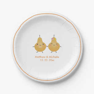 Assiettes En Carton Cute Perfect Pear Parfait Paire Mariage Whimsical