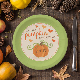 Assiettes En Carton Cute Petite Plaques Baby showers Citrouilles