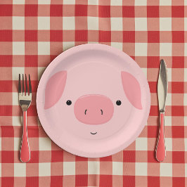 Assiettes En Carton Cute Piggy
