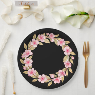 Assiettes En Carton Cute pink flower paper plates