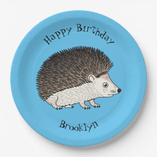 Assiettes En Carton Cute prickly hedgehog cartoon