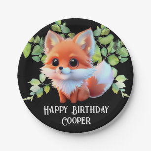 Assiettes En Carton Cute renard dessin bois animaux forêt amis de la f