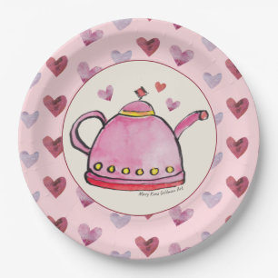 Assiettes En Carton Cute Retro Boho Saint Valentin Dames Tea Party
