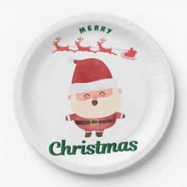 Assiettes En Carton Cute Santa