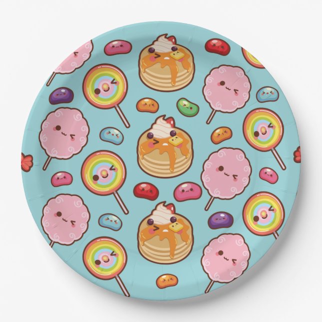Assiettes En Carton Cute sucrée kawaii (Devant)