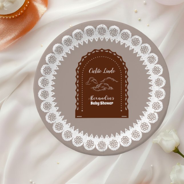 Assiettes En Carton Cute Terracotta Mexicaine Cielito Lindo Baby showe (Créateur téléchargé)