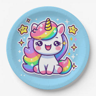 Assiettes En Carton Cute Unicorn
