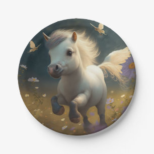 Assiettes En Carton Cute Unicorn volant petites plaques de papier pone