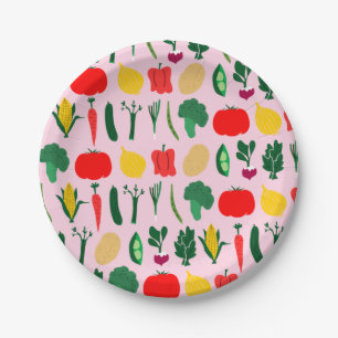 Assiettes En Carton Cute Vegetables Paper Plates