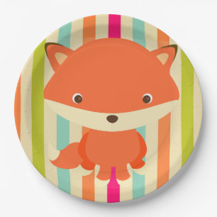 Assiettes En Carton Cute Woodlands Creator Fox Party Plaque