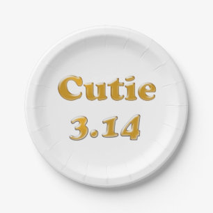 Assiettes En Carton Cutie 3,14 Pi Jour