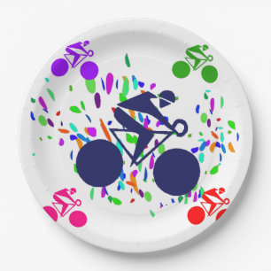 ASSIETTES EN CARTON CYCLISME
