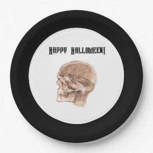 Assiettes En Carton Da Vinci Halloween Science Anatomie Crâne Imprimer