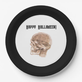 Assiettes En Carton Da Vinci Halloween Science Anatomie Crâne Imprimer