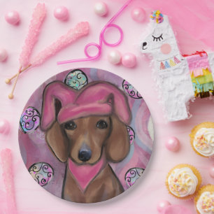 Assiettes En Carton Dachshund