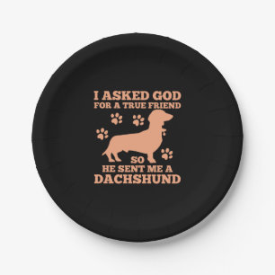 Assiettes En Carton Dachshund Est Mon Vrai Ami