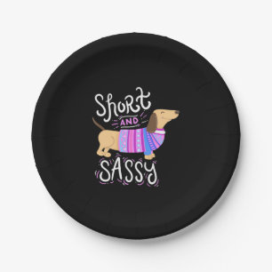 Assiettes En Carton Dachshund Short Et Sassy