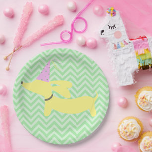 Assiettes En Carton Dachshund Wiener Dog Party