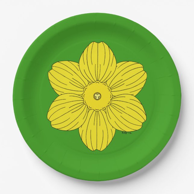 Assiettes En Carton Daffodique héraldique (Devant)