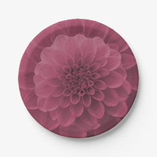 Assiettes En Carton Dahlia rose