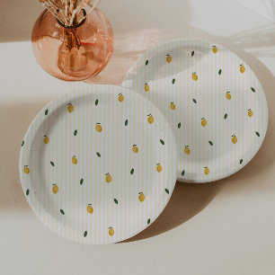 Assiettes En Carton Dainty Lemon Fête Motif