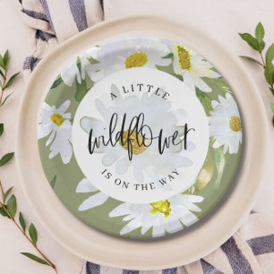Assiettes En Carton Daisy Fleur sauvage Baby shower Spring Garden