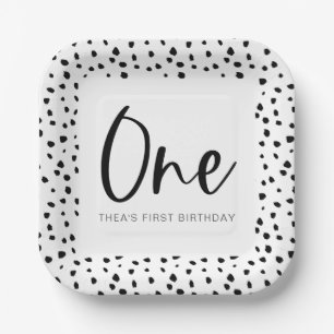 Assiettes En Carton Dalmatie 1er anniversaire