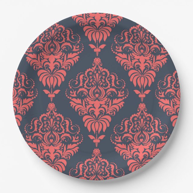 Assiettes En Carton Damas (Devant)