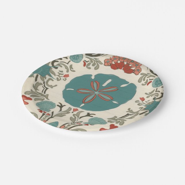 Assiettes En Carton Damas côtières I (Angle)