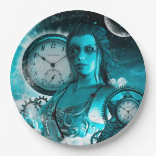 Assiettes En Carton Dame impressionnante de steampunk dans l'univers