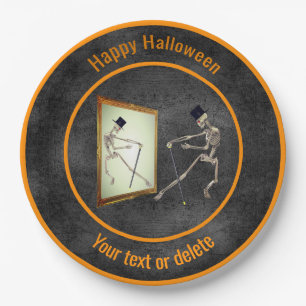 Assiettes En Carton Dancing Skeleton Personnalisé Halloween