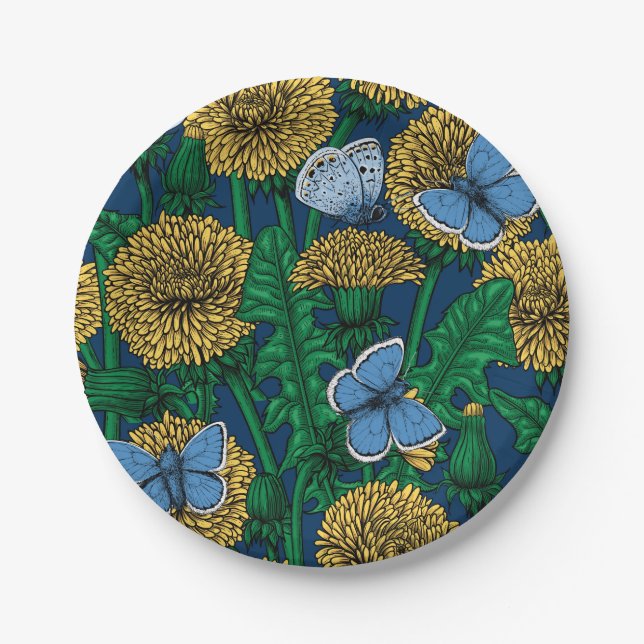 Assiettes En Carton Dandelion medow (Devant)